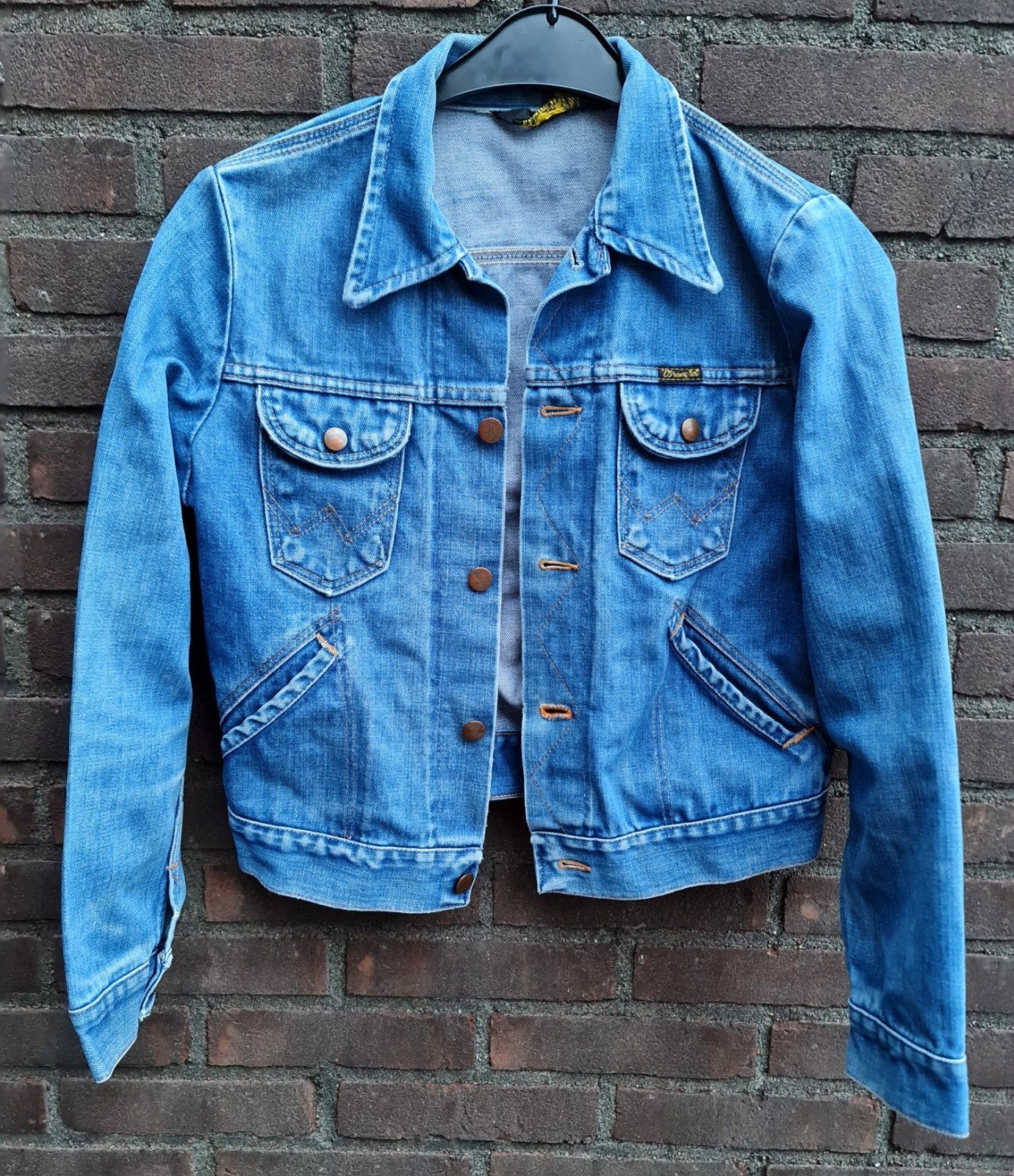 Wrangler spijkerjack jaren 70 jeans jack maat S vintage, Kleding | Dames, Ophalen