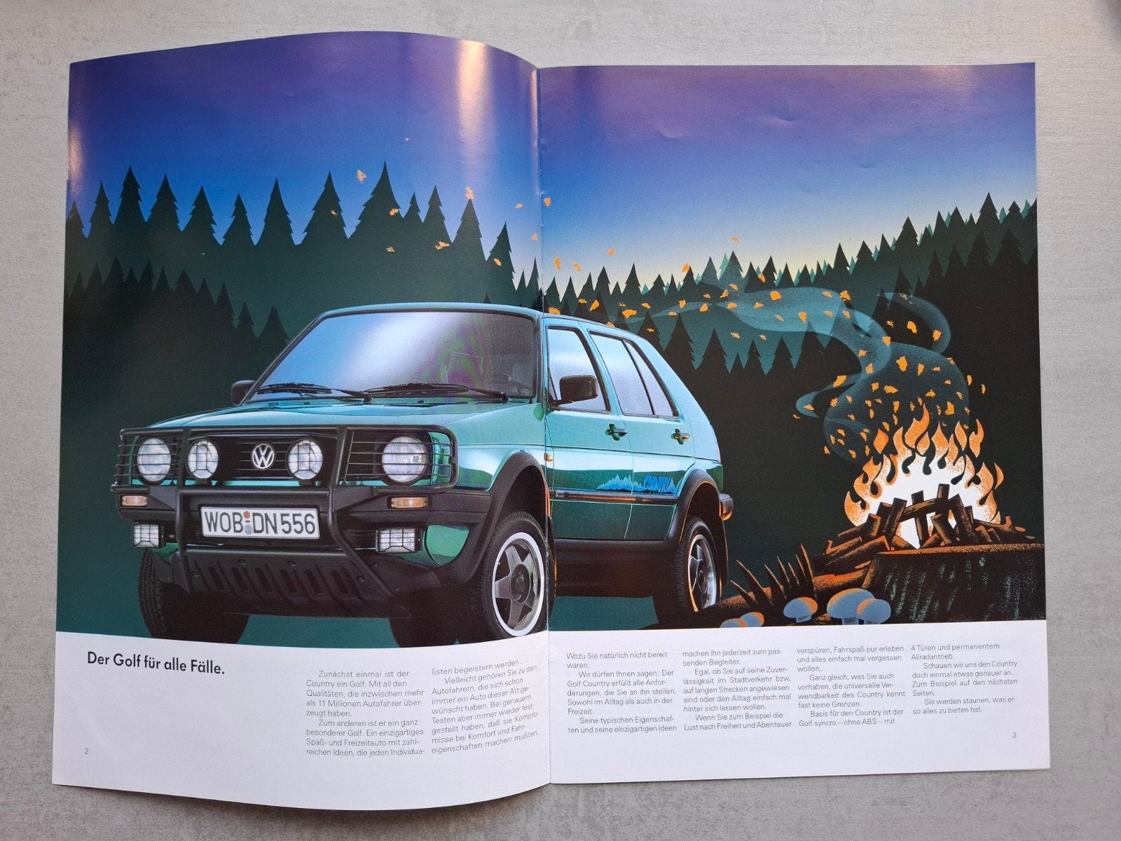 Volkswagen Golf Country brochure - 1990, Ophalen of Verzenden, Zo goed als nieuw, Volkswagen