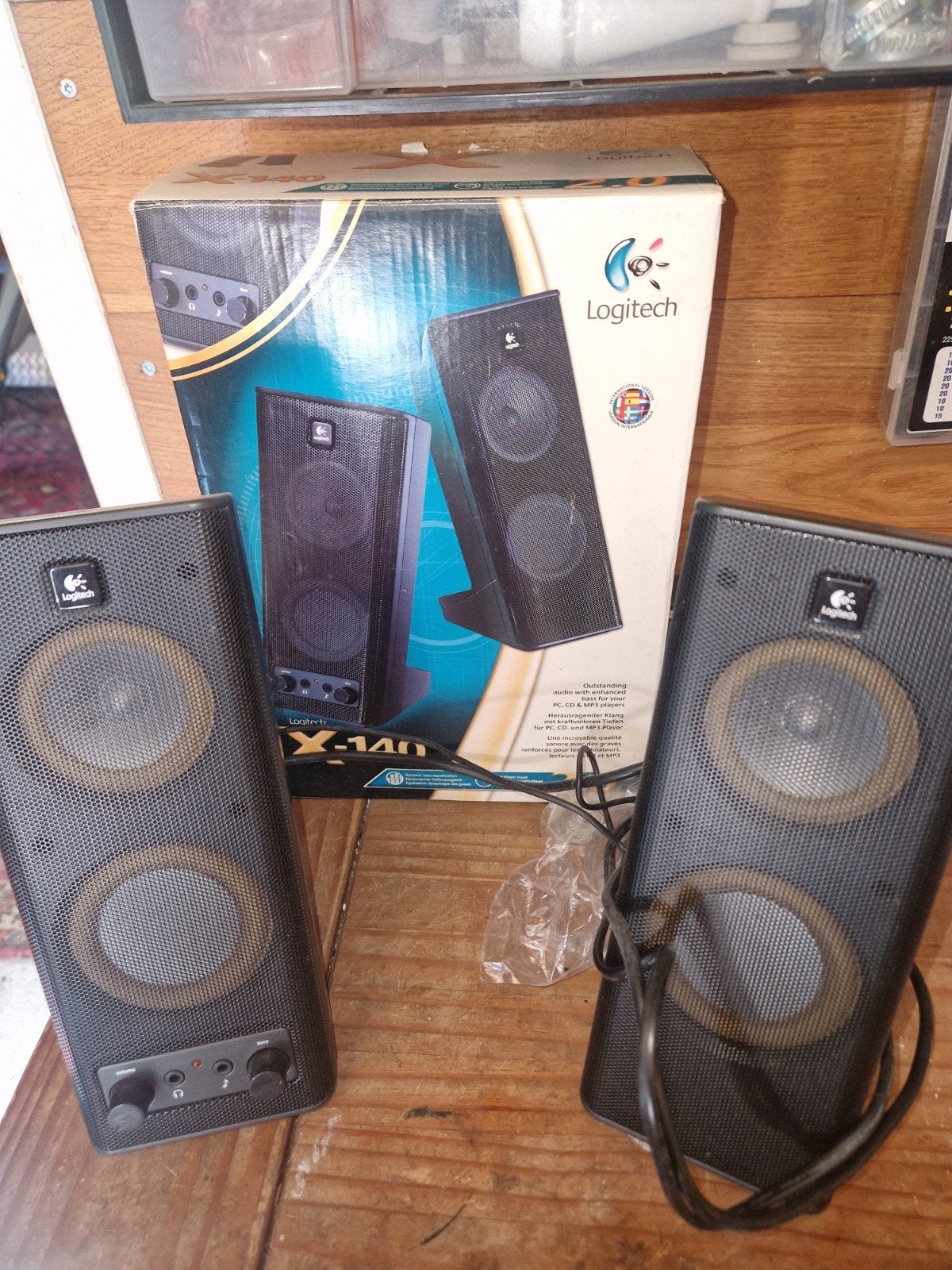 Logitech X-140 speakers - Nieuw in doos, Ophalen of Verzenden, Nieuw, Audiokanaal 2, Logitech