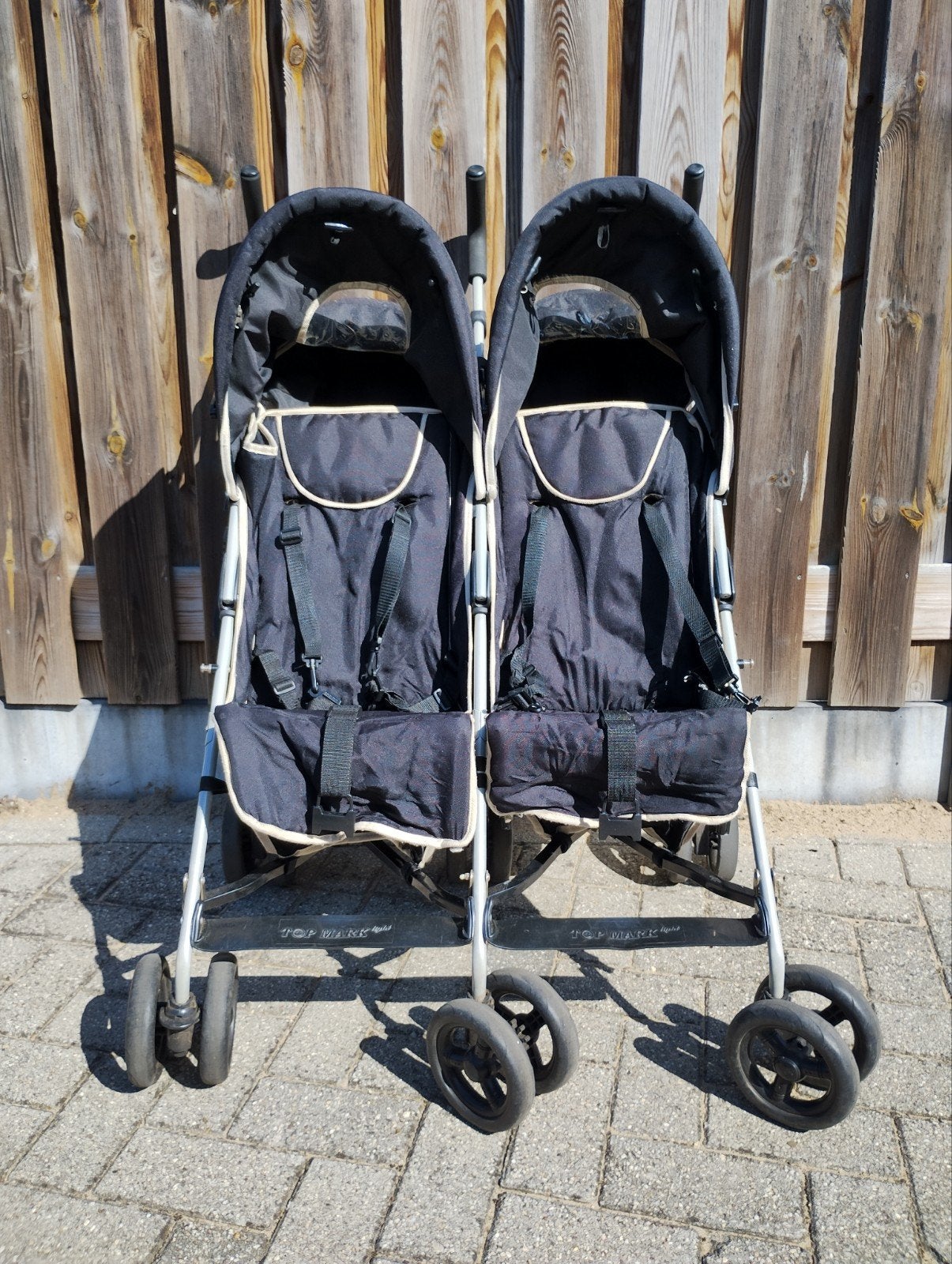 tweeling buggy, dubbele buggy Topmark, Ophalen, Gebruikt, Kinderwagen of Buggy