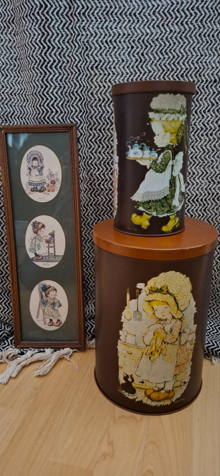 Vintage Sarah Kay blikken en ingelijste prenten, Ophalen of Verzenden