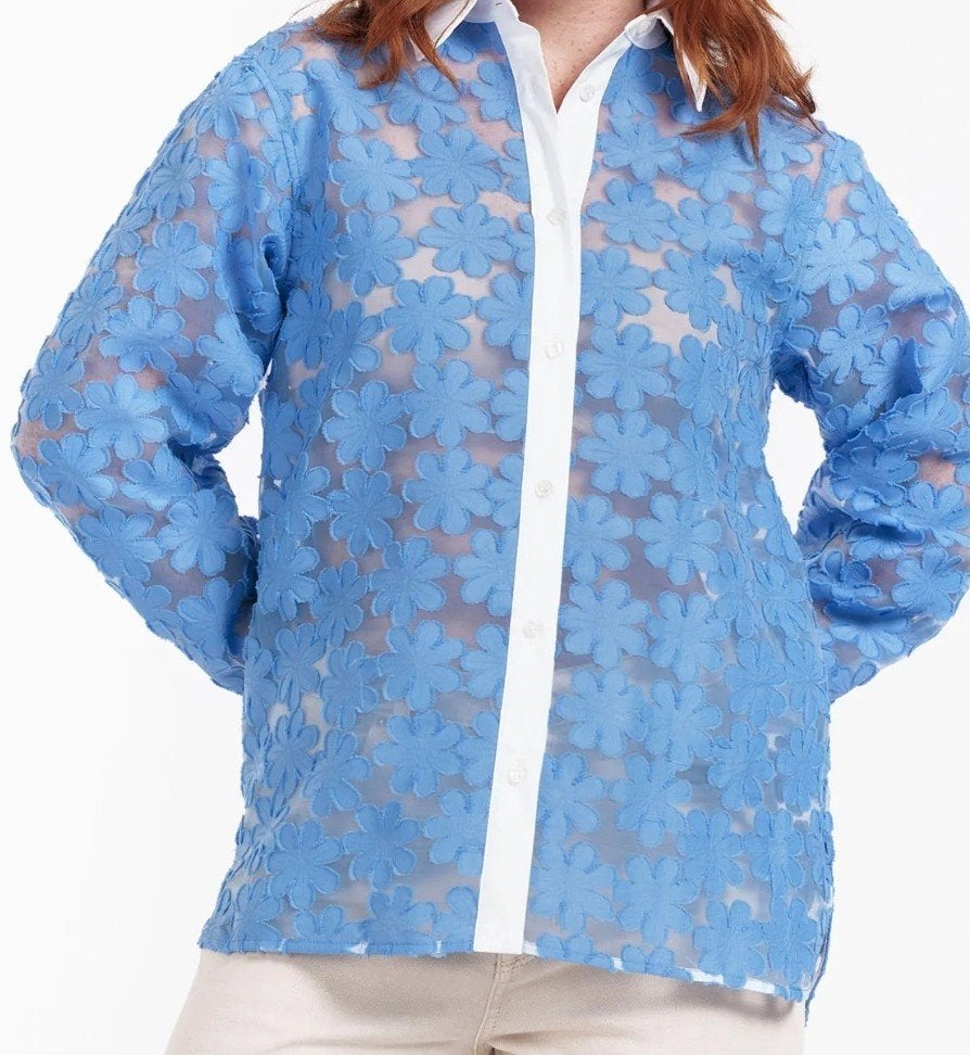 Studio Anneloes blouse S - Blauw met bloemenpatroon, Studio Anneloes, Blauw, Ophalen of Verzenden, Zo goed als nieuw