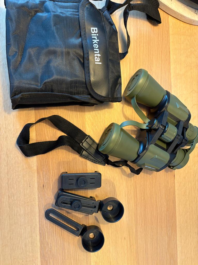 Birkental Verrekijker 10x50 met Tasje - Ideaal voor Wildspot, Dakkant (recht), Ophalen of Verzenden, Zo goed als nieuw, 8 tot 12x