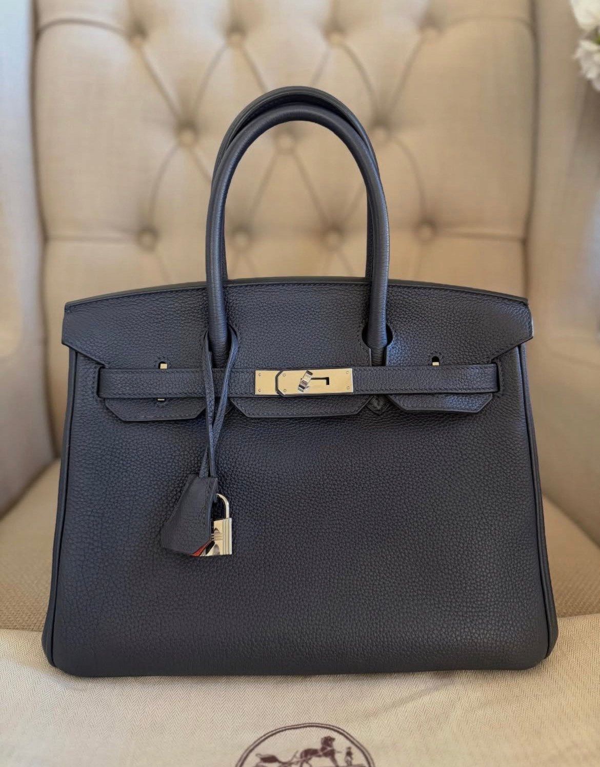 Hermes Birkin Bag Leer, Ophalen of Verzenden, Zo goed als nieuw