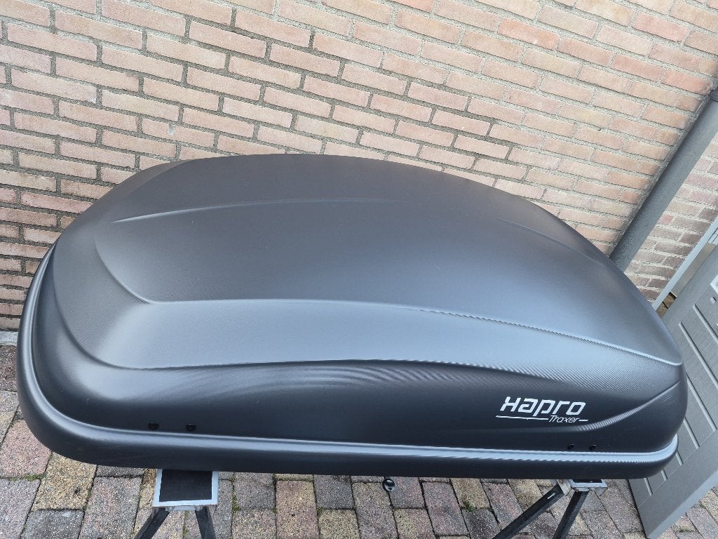Hapro Traxer 4.6 Dakkoffer Antraciet - 370L, Auto diversen, Dakkoffers, Ophalen, Zo goed als nieuw