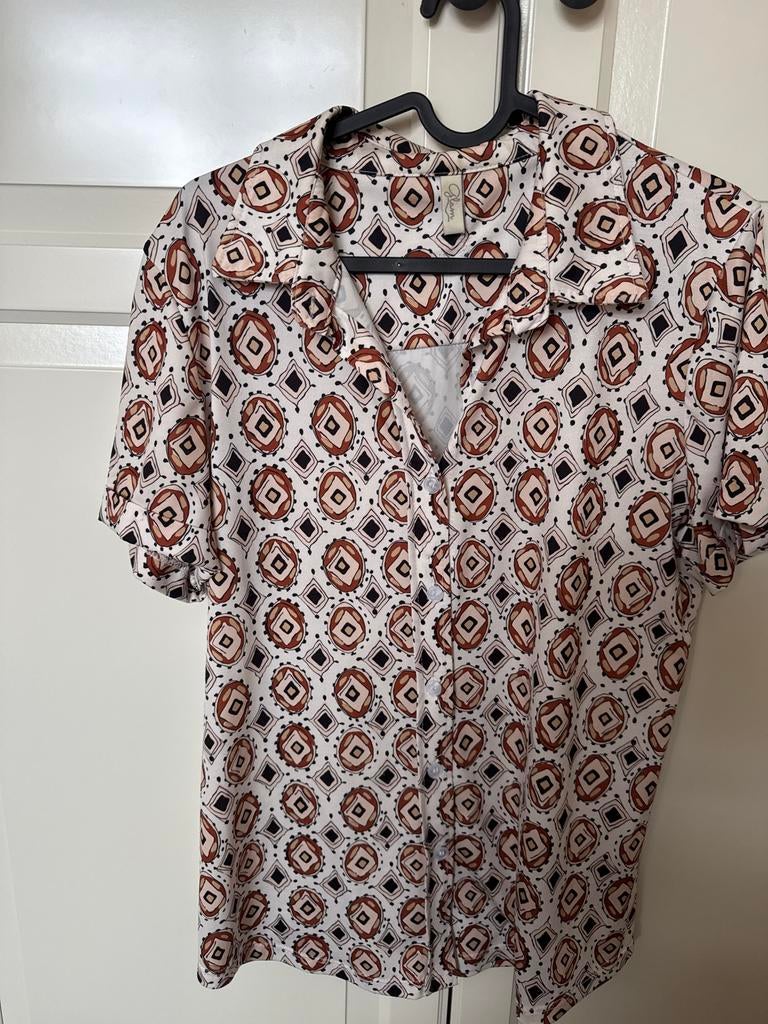 GLam Blouse met patroon, maat 38, Ophalen of Verzenden, Zo goed als nieuw, Maat 38/40 (M), Overige kleuren