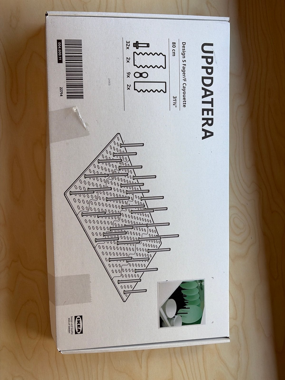 IKEA UPPDARETA Bordenrek - Nieuw in doos, Ophalen, Bordenrek, IKEA, Nieuw