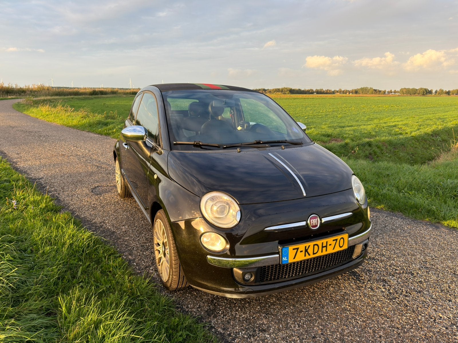 Fiat 500 1.2 GUCCI 2013 Zwart, 4 cilinders, Zwart, Leder, Bedrijf