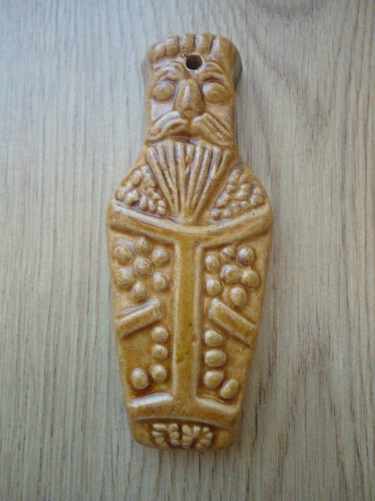 Aardewerk draaginsigne Abraham (carnaval / 50 jarige), Ophalen of Verzenden, Zo goed als nieuw, Feestartikel, Abraham of Sarah