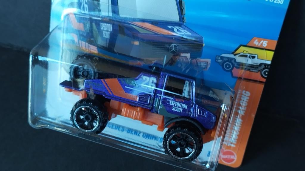 Mercedes Benz Unimog 3inch Hotwheels Pol, 1186 MJ 1 NL, Auto, Nieuw, Ophalen of Verzenden