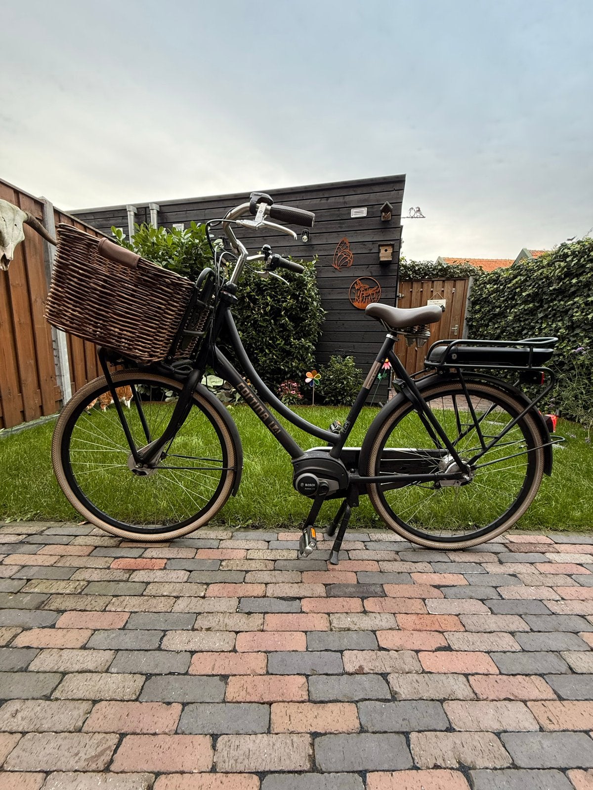 Cortina E-U4 D61 Jett Black Matt RB7 Bosch Activeline MM, Ophalen, Gebruikt, Cortina, 59 cm of meer