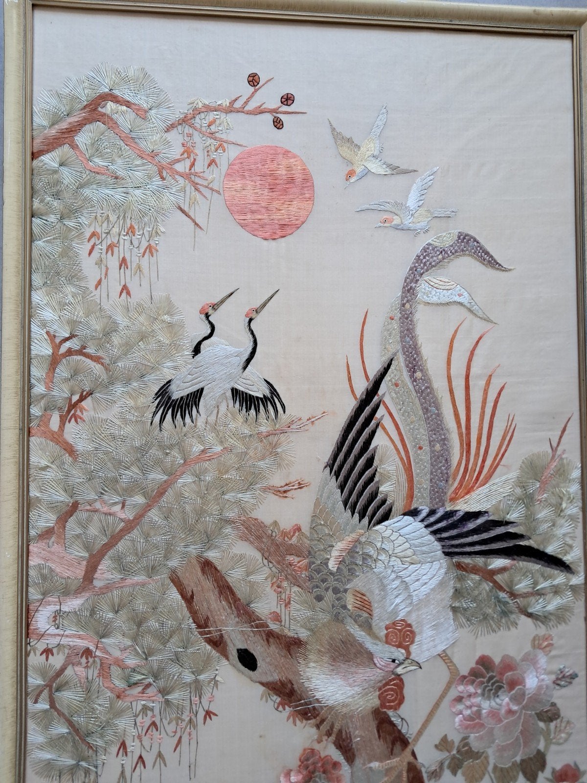 Uniek 80 jaar oud Indonesisch weefwerkschilderij, Antiek en Kunst, Ophalen, Indonesië, Handgemaakt, Schilderij
