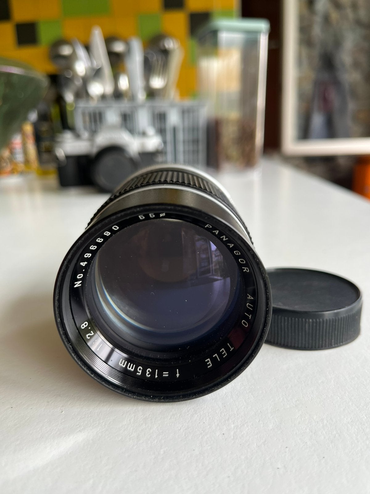 Telelens Panagor auto tele f=135 mm 1:2,8, Audio, Tv en Foto, Fotografie | Lenzen en Objectieven, Overige merken, Gebruikt, Verzenden
