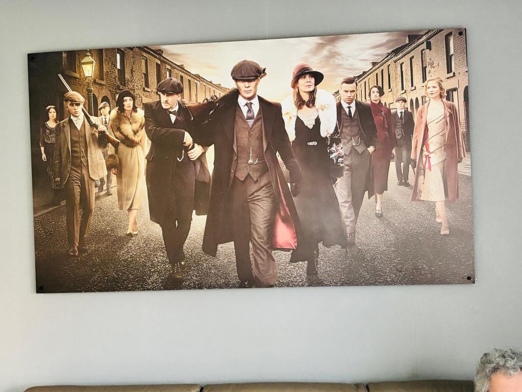 Peaky blinders schilderij, Ophalen