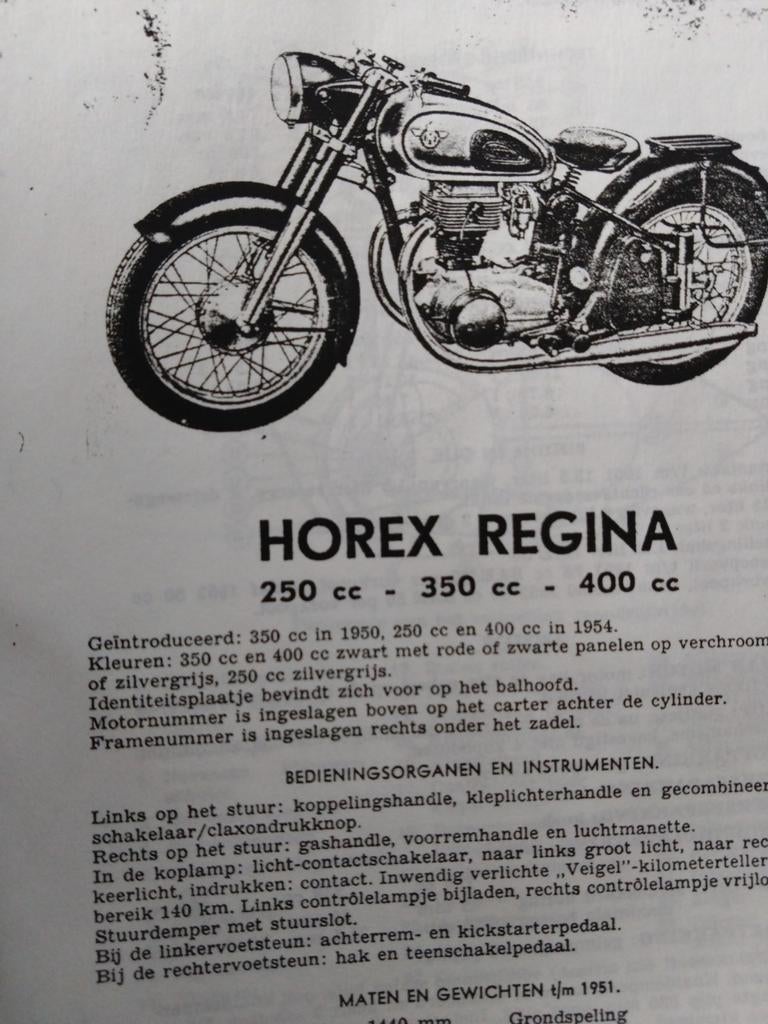 Werkplaatshandboek HOREX REGINA, Ophalen of Verzenden, Overige merken