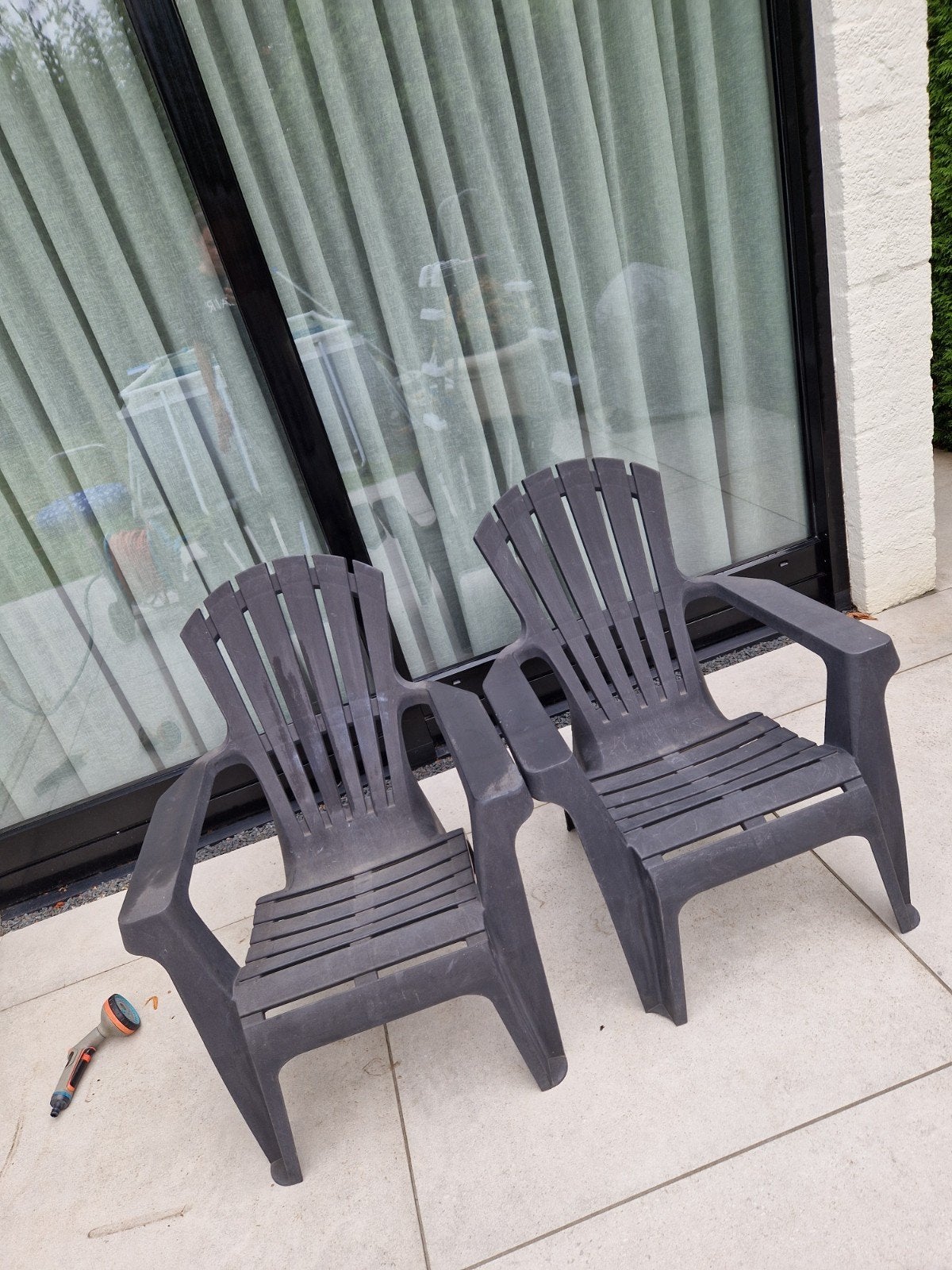 2 Tuinligstoeltjes - Comfortabel en Duurzaam, Ophalen, Gebruikt, Kunststof