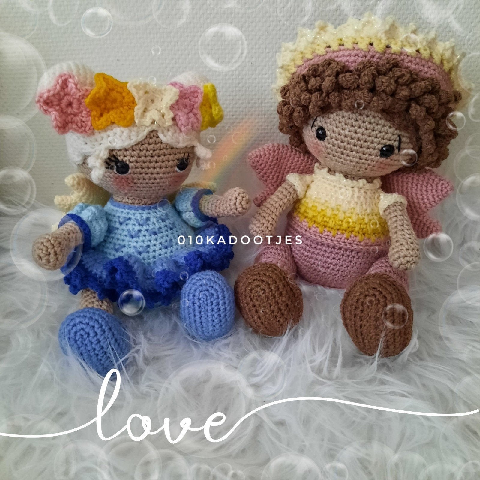 Nieuwe zelfgehaakte knuffels. Lieve meisjes, elfjes, feeën,, Ophalen of Verzenden, Nieuw, Overige typen
