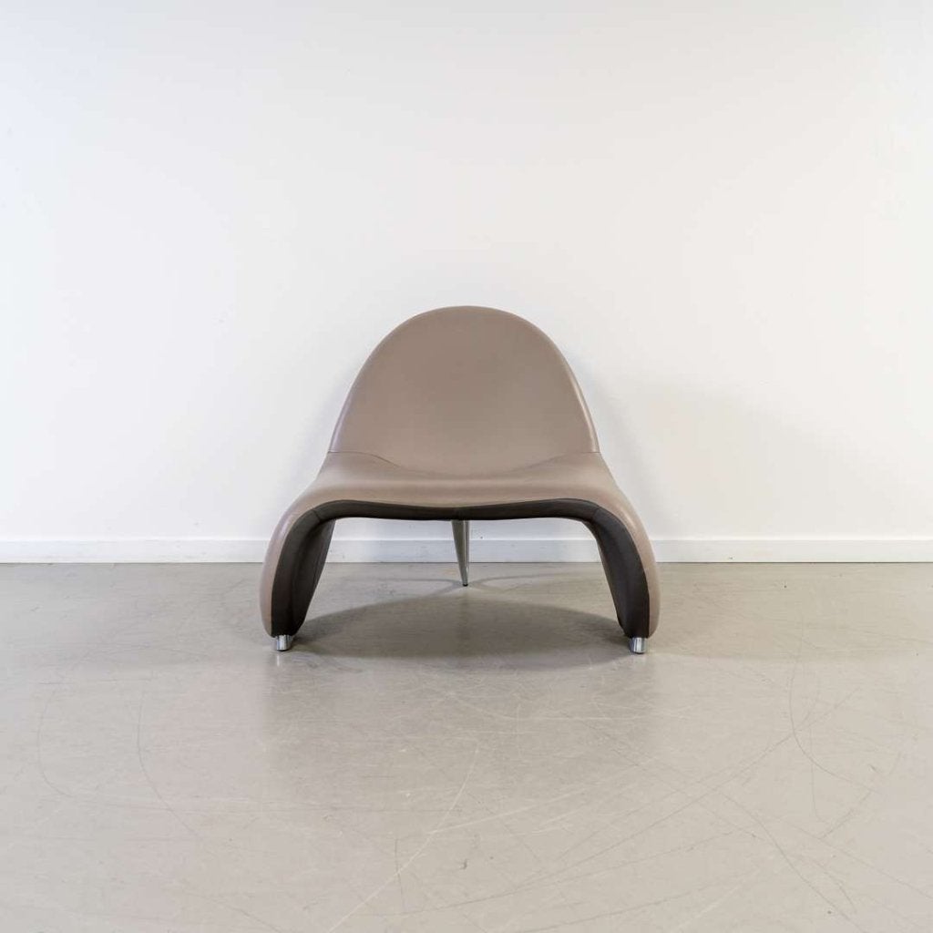 1x Leolux Sella Fauteuil Grijs/antraciet - Leer, Huis en Inrichting, Fauteuils, Niet ingevuld, Niet ingevuld, 75 tot 100 cm, Ophalen of Verzenden