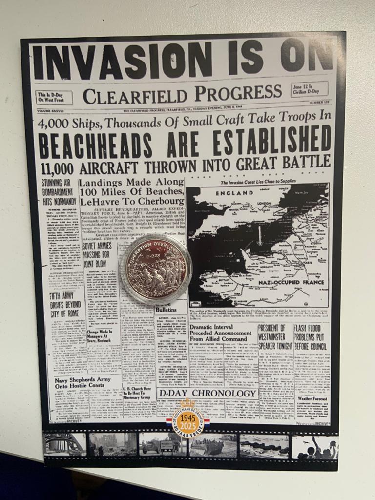 Herdenkings munt D day operation Overlord, Ophalen of Verzenden, Overige typen