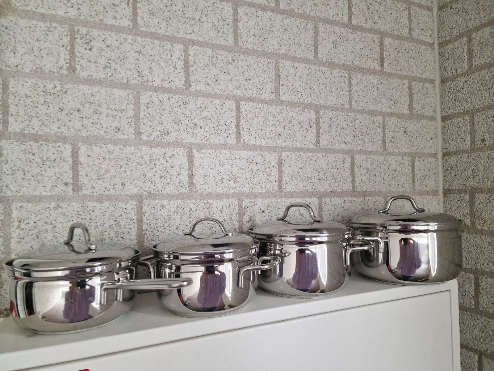 3x pannen  1 steelpan BK €10, Ophalen, Rvs, Pannenset