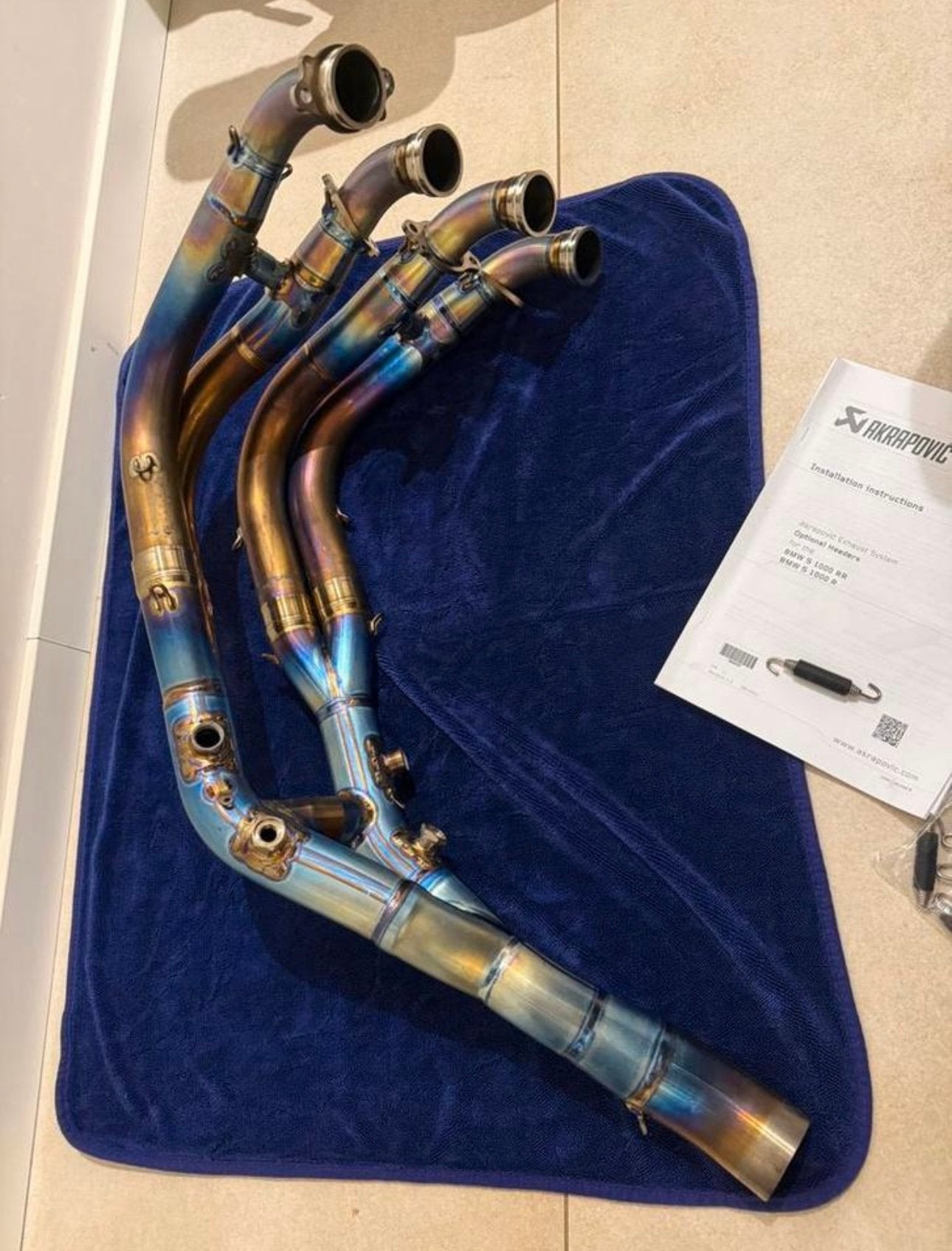 S1000RR Akrapovic titanium K67 2019-2025, Motoren, Ophalen of Verzenden, Gebruikt