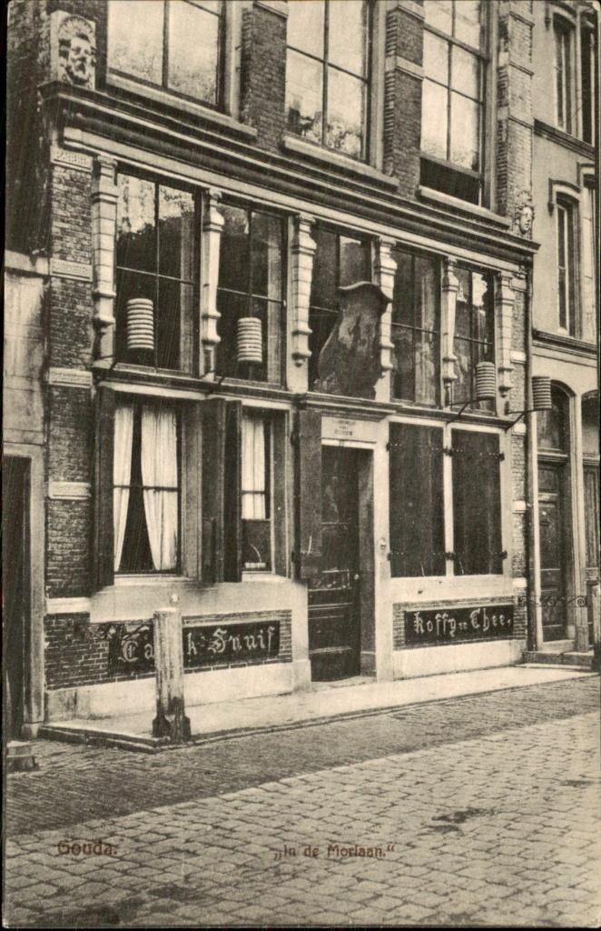 Gouda - In de Moriaan - Koffy en Thee, Verzamelen, Ophalen of Verzenden, Voor 1920, Ongelopen, Zuid-Holland
