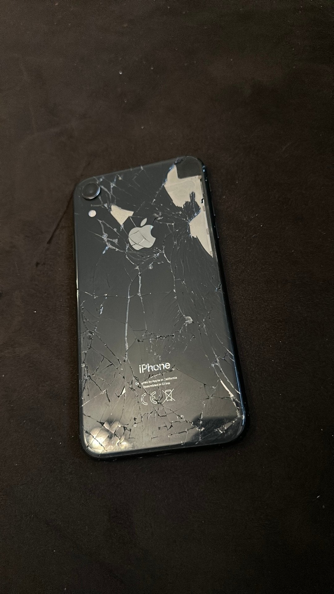 Iphone xr - scherm defect ~ achterkant schade (onderdelen), Ophalen of Verzenden, Zwart, 128 GB