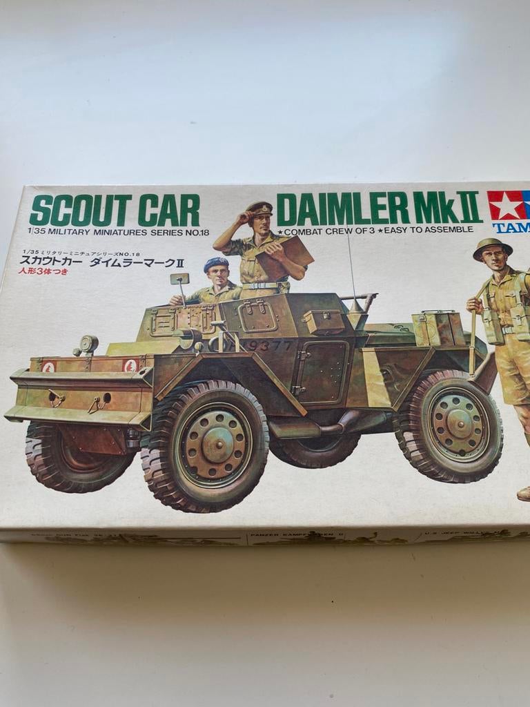 Tamiya Scout Car Daimler Mk II 1:35 vintage, Auto, 1:32 tot 1:50, Nieuw, Ophalen of Verzenden