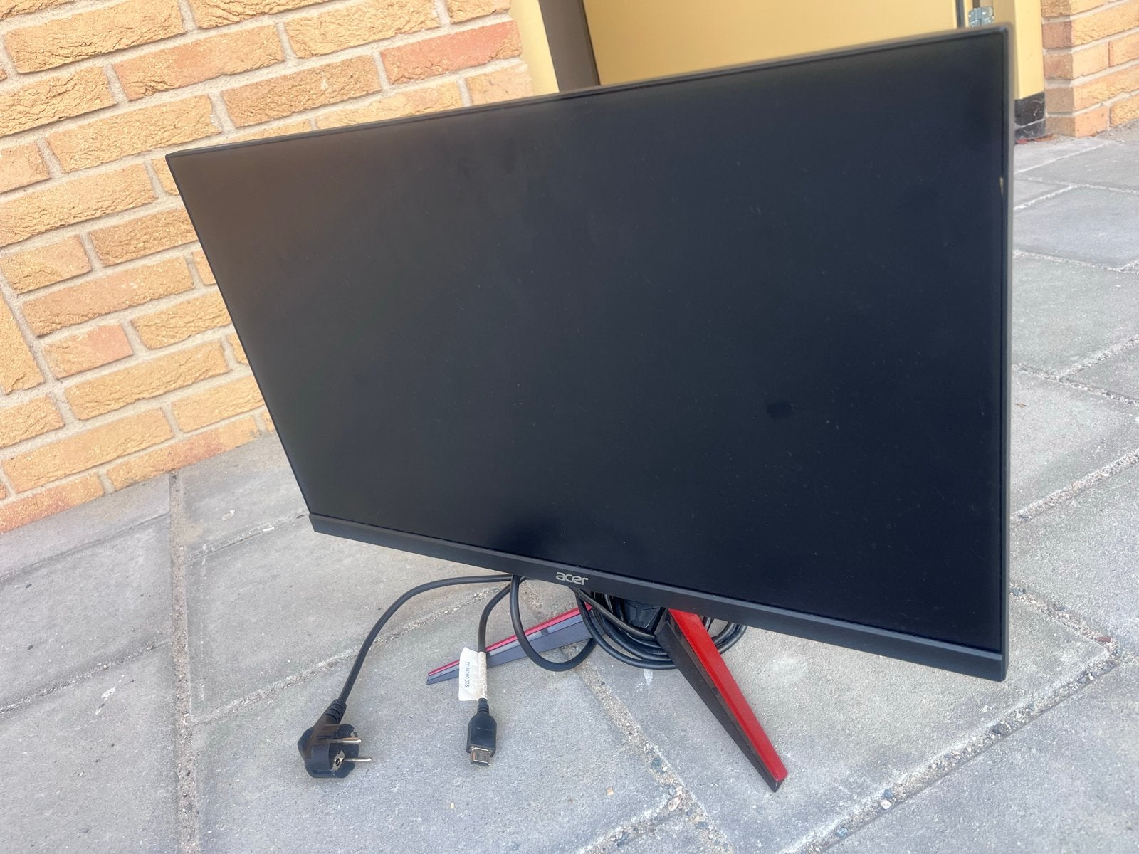 Acer monitor - Zwart met rode accenten, Computers en Software, Ophalen, Zo goed als nieuw, HDMI, Gaming