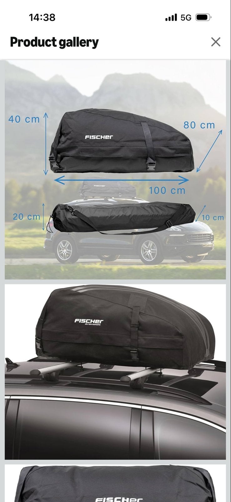 Fischer Dakkoffer Opvouwbaar 270L - Ideaal voor Reizen, Auto diversen, Ophalen, Nieuw