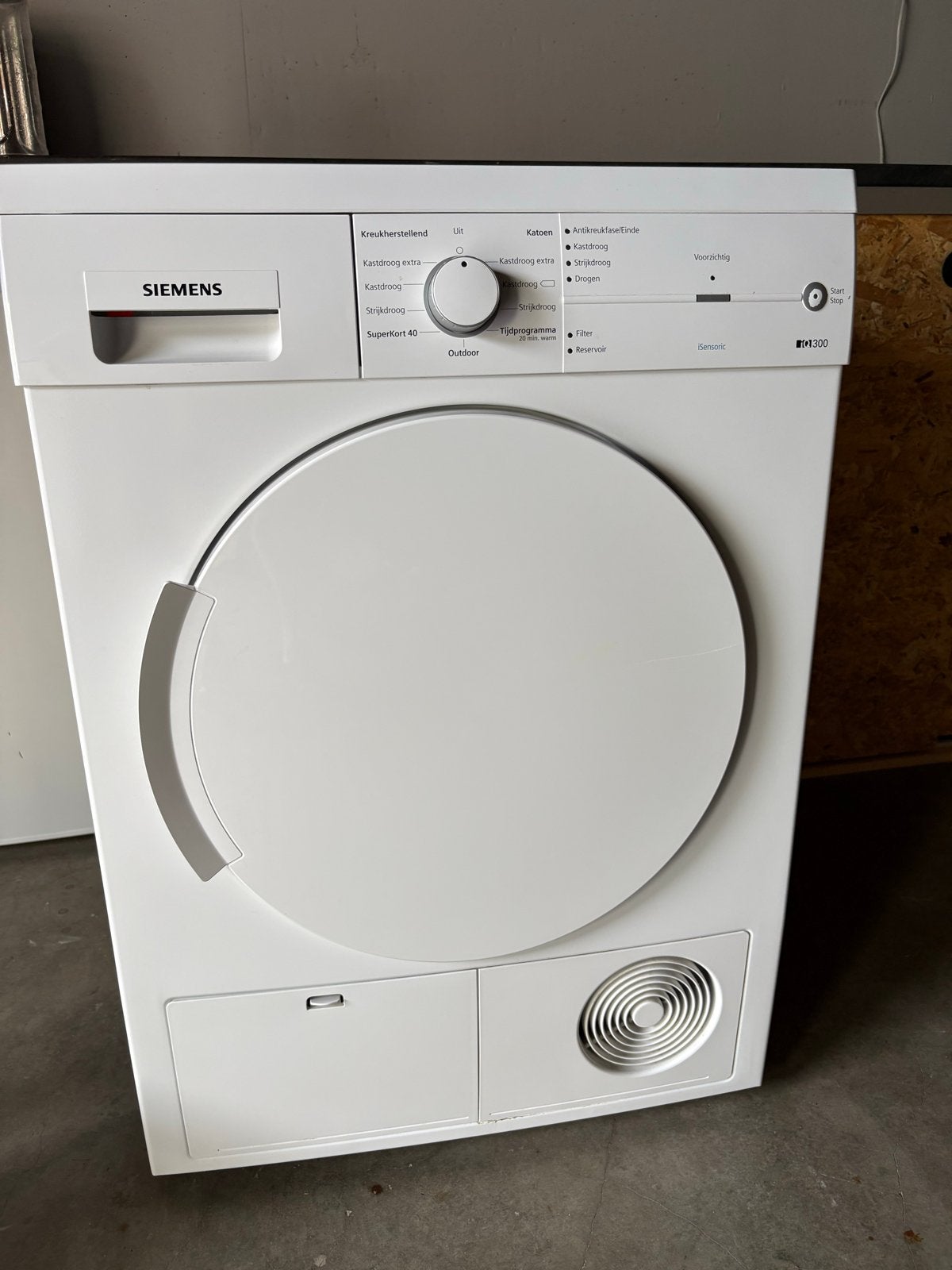 Siemens IQ300 Condensdroger - Goed Werkend, Ophalen, 6 tot 8 kg, Gebruikt, Voorlader