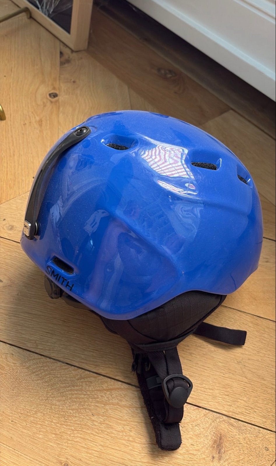 Smith Skihelm - Blauw (Y/M 53-58cm), Ophalen of Verzenden, Gedragen, Maat 38/40 (M), Overige typen