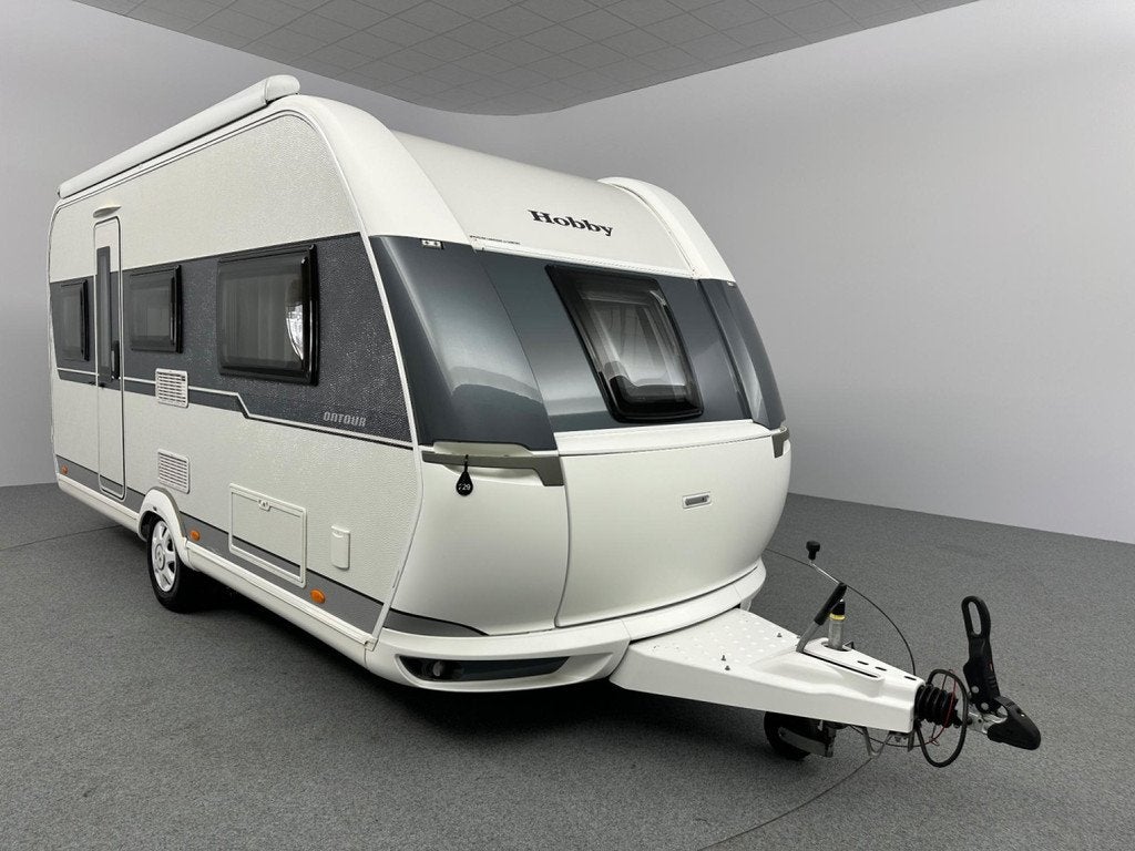 Hobby On Tour 470 UL Enkele bedden Cassetteluifel Mover, Caravans en Kamperen, Hordeur, Rondzit, Hobby, Bedrijf