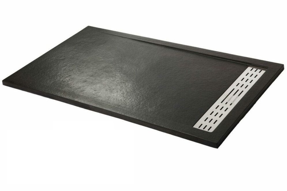 Composiet douchebak 90 x 120 cm antraciet, Ophalen, Nieuw, Steen, Douche