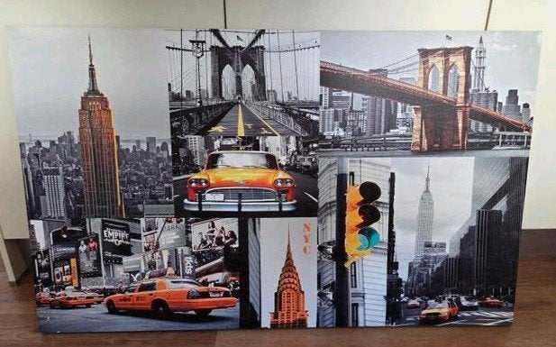 Groot New York Canvas foto schilderij - 115x70 cm, Ophalen, 50 – 75, Zo goed als nieuw, Schilderij