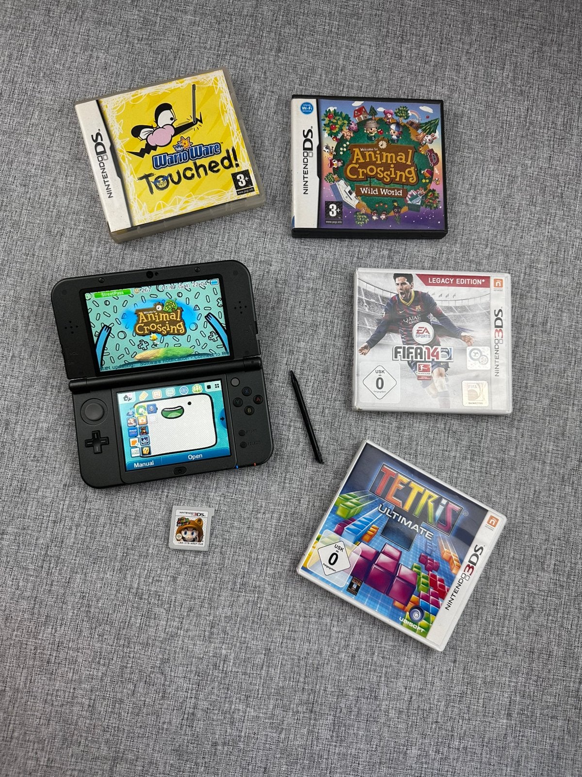 New Nintendo 3DS XL Zwart + Games + Oplader + Stylus, Met games, Verzenden, Zwart, 3DS XL