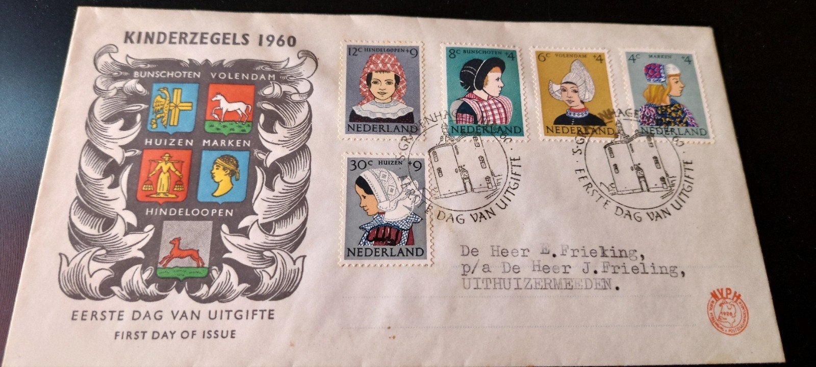 Eerste dagenvelope e46 kinder zegels 1960, Postzegels en Munten, Ophalen, Beschreven, Nederland