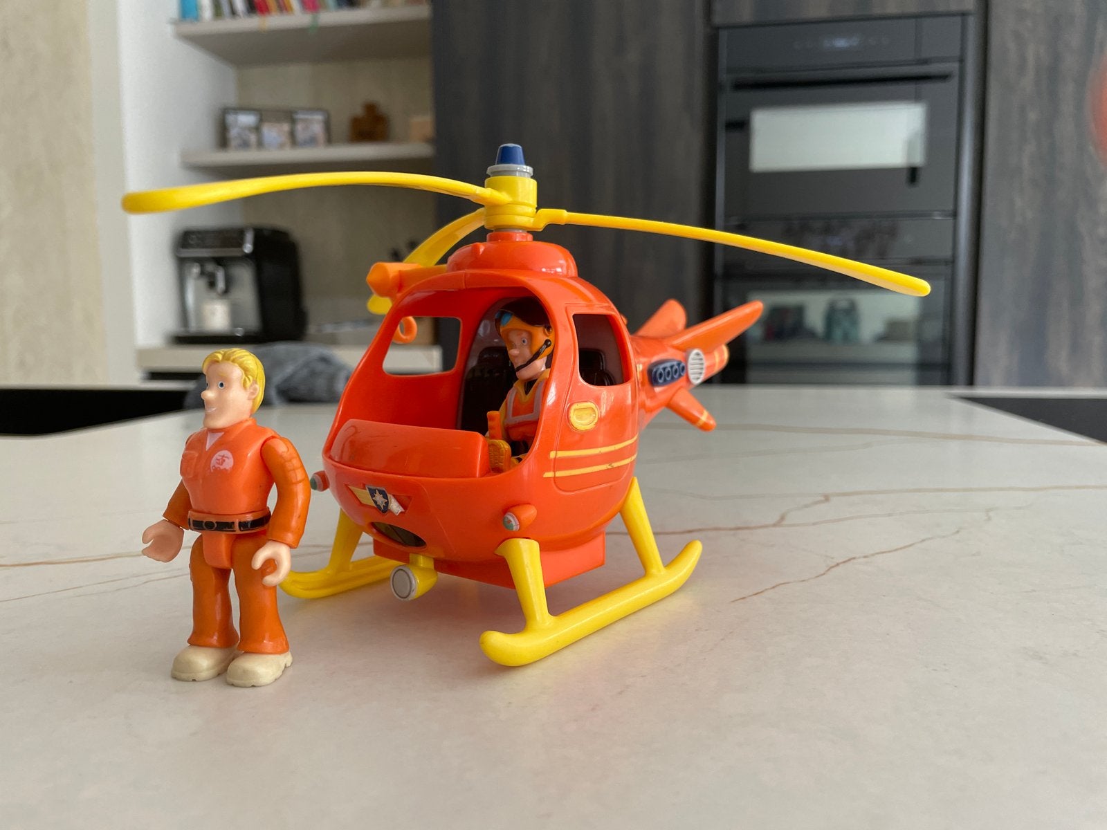 Brandweerman Sam Helikopter met Figuur, Ophalen, Gebruikt