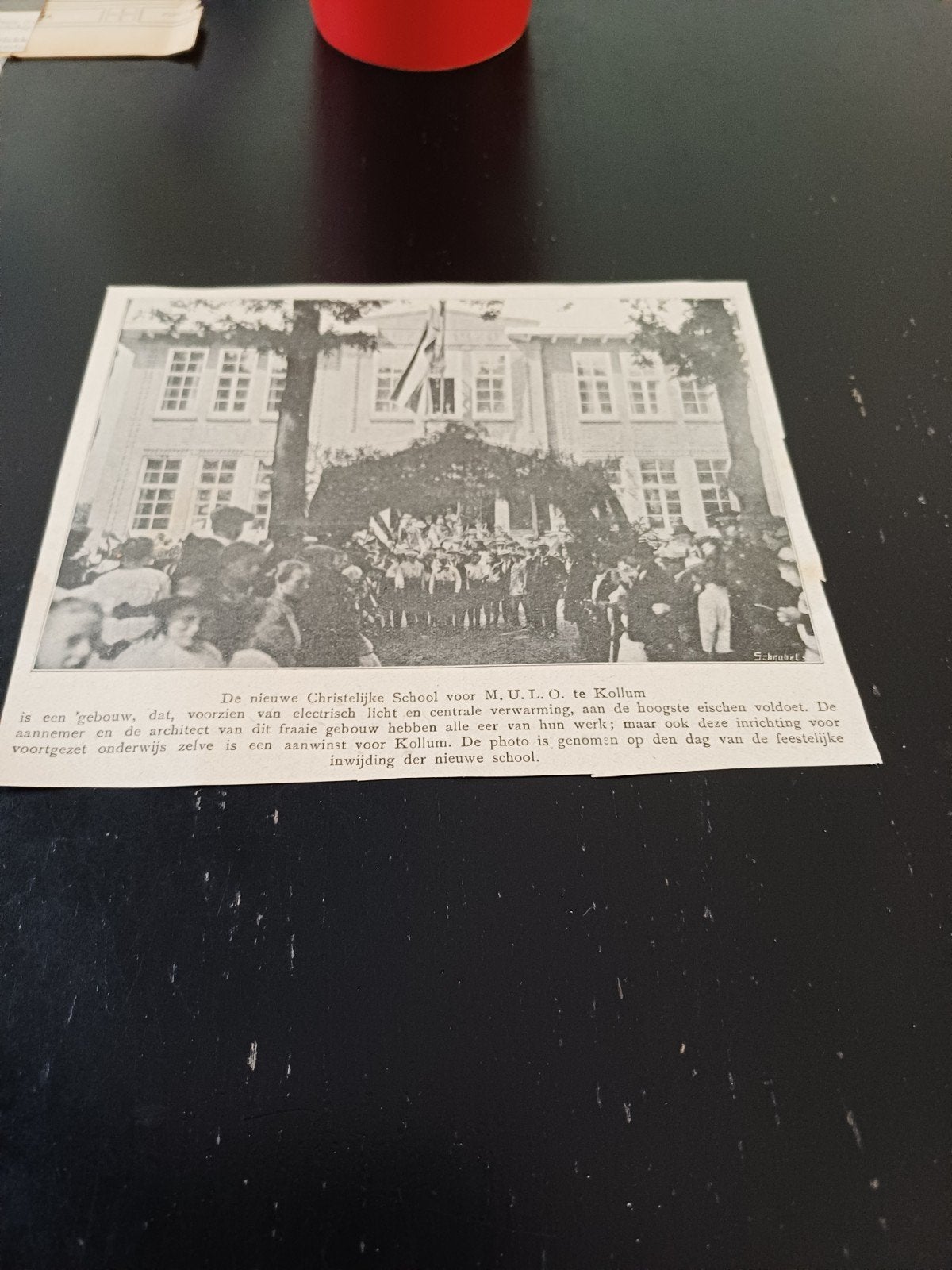 knipsel M.U.L.O Kollum 1921, Ophalen of Verzenden, 1920 tot 1940, Knipsel(s)