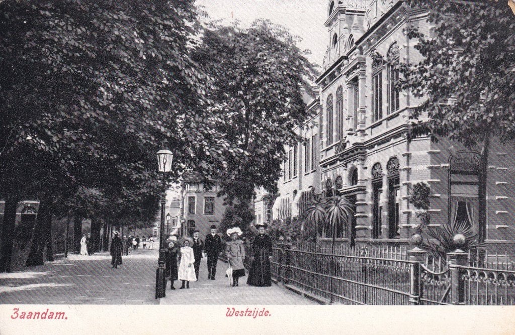 Oude Ansichtkaart Zaandam Westzijde - Voor 1920, Verzamelen, Ophalen of Verzenden, Voor 1920, Ongelopen, Noord-Holland