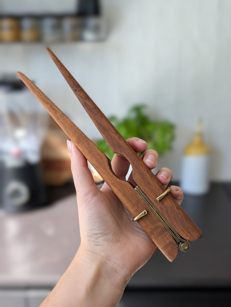 Notenkraker walnoot hout - messing, Ophalen, Overige typen, Goud, Hout