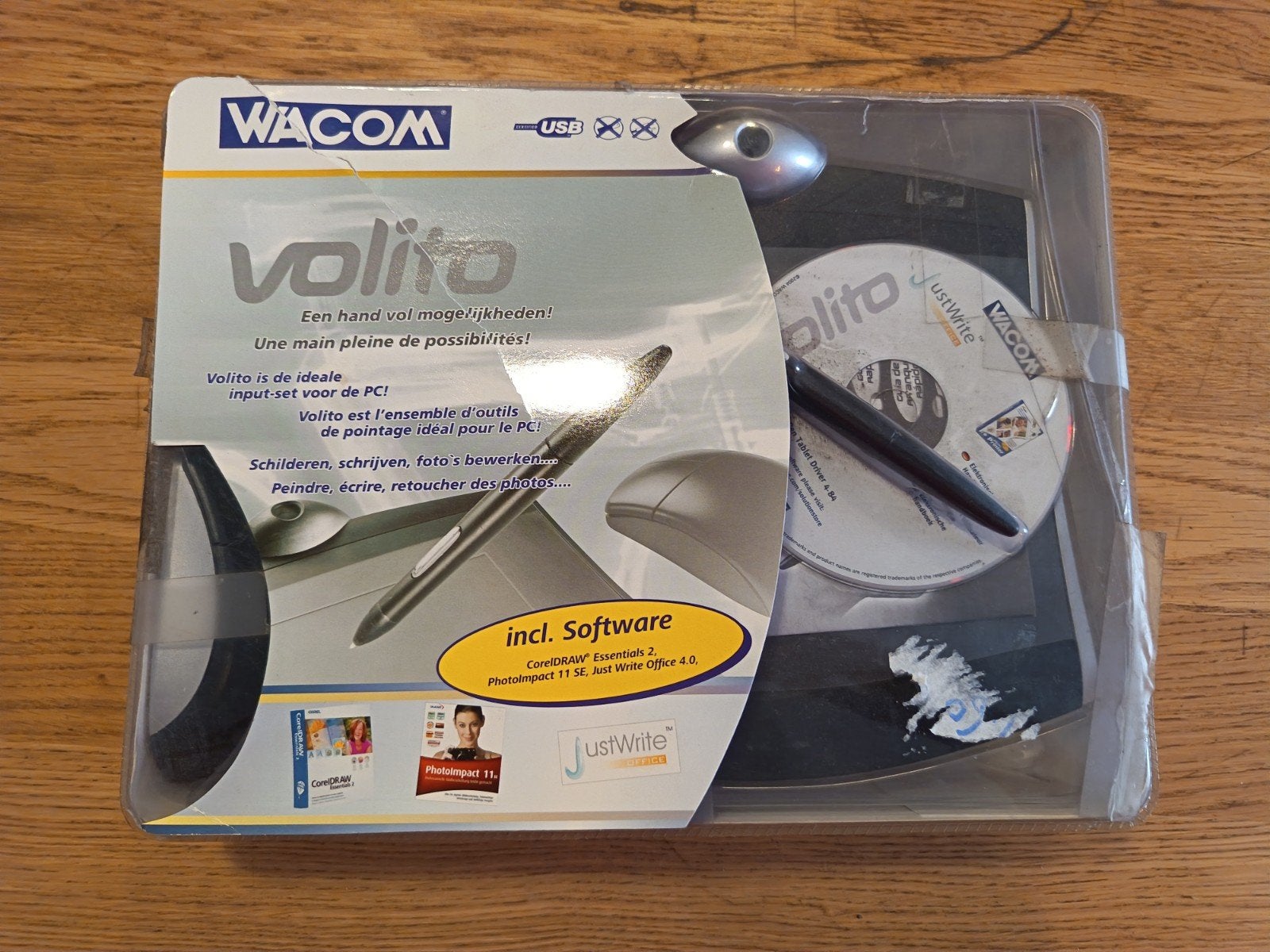 Wacom Volito Tekentablet met Pen en Software, Ophalen of Verzenden, Zo goed als nieuw, Bedraad, Wacom