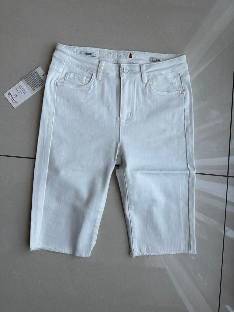 Florez korte broek maat 27, Ophalen, Kort, Wit, Nieuw