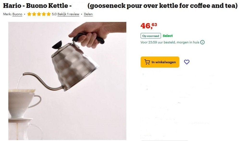 nieuw in doos, waterketel met thermometer, Theepot/fluitketel, Ophalen of Verzenden, Nieuw, Zilver