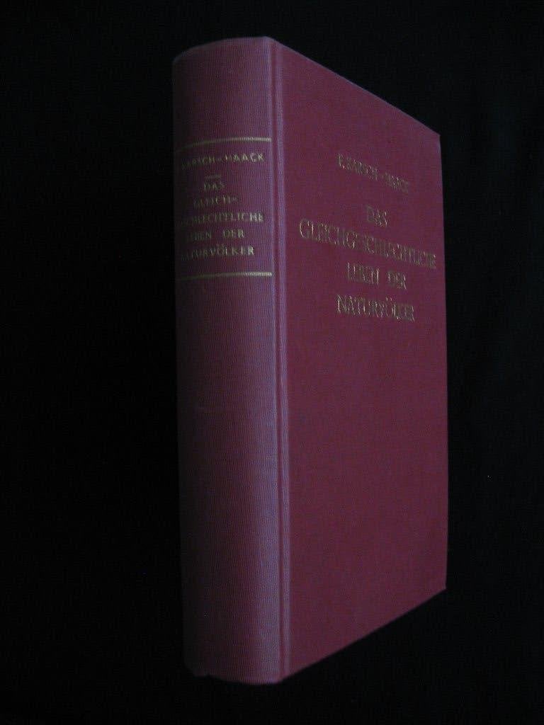 F.Karsch-Haack, Das gleichgeschlechtliche Leben Naturvölker, Boeken, Ophalen of Verzenden, Gelezen, Natuurwetenschap