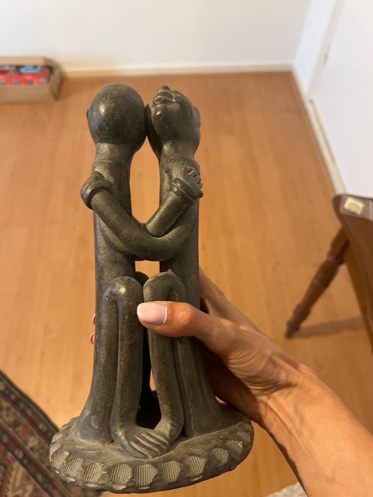 Vintage Sibon sculptuur: omhelzend paar, Antiek en Kunst, Kunst | Beelden en Houtsnijwerken, Groep mensen, Ophalen of Verzenden