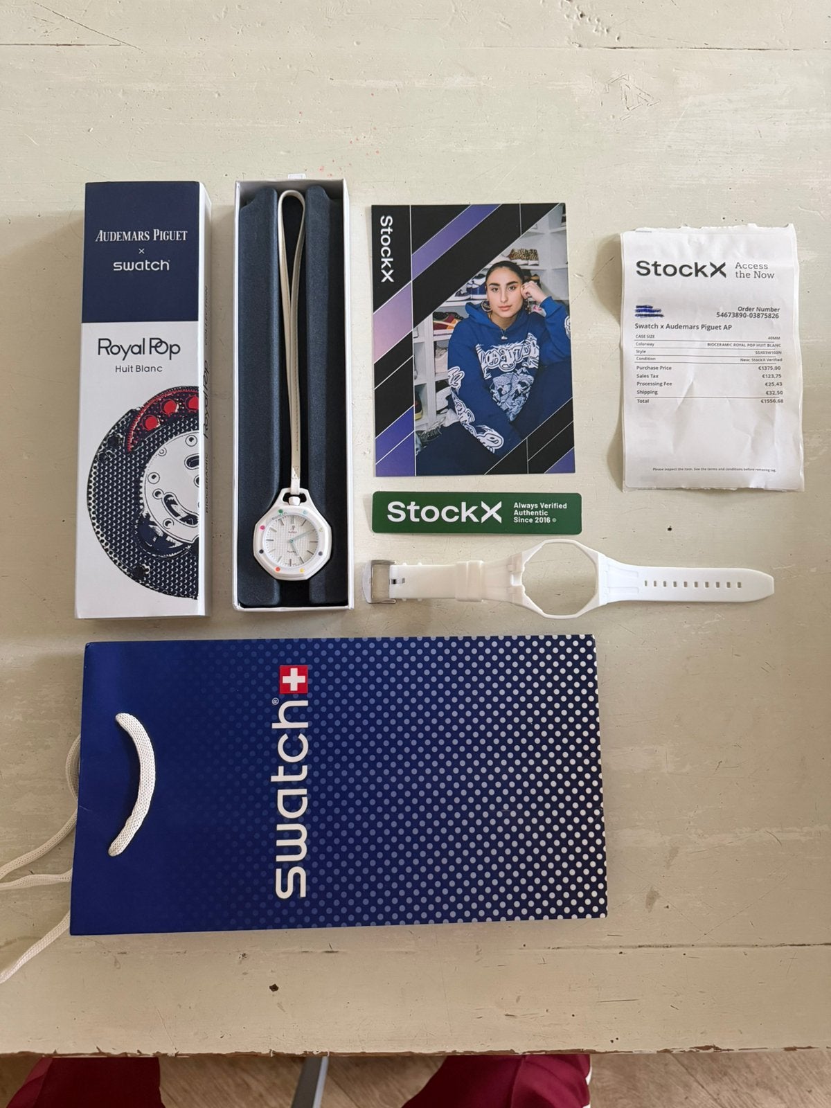 Audemars Piguet AP x Swatch Royal Pop Huit Blanc (wit), Overige merken, Nieuw, Kunststof, Ophalen of Verzenden