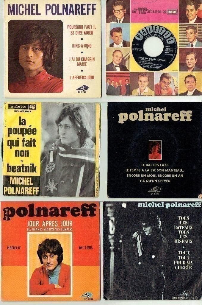 Michel Polnareff 6 singles, Ophalen of Verzenden, Zo goed als nieuw, EP, Pop