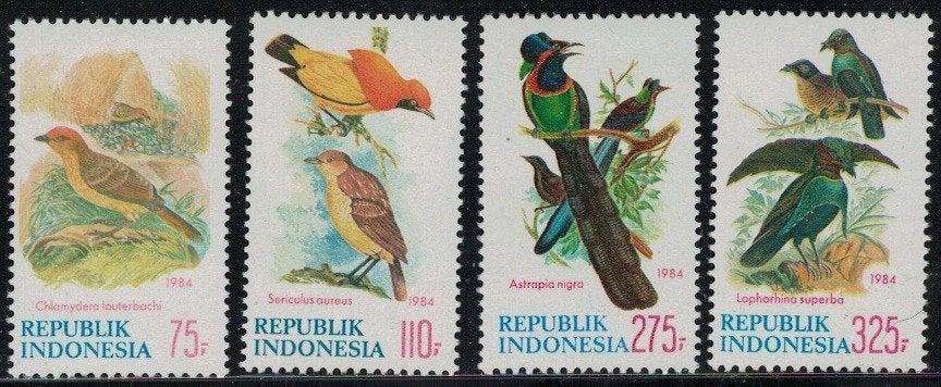 A642 Indonesie 1215/18 postfris Vogels, Verzenden, Postfris, Dier of Natuur