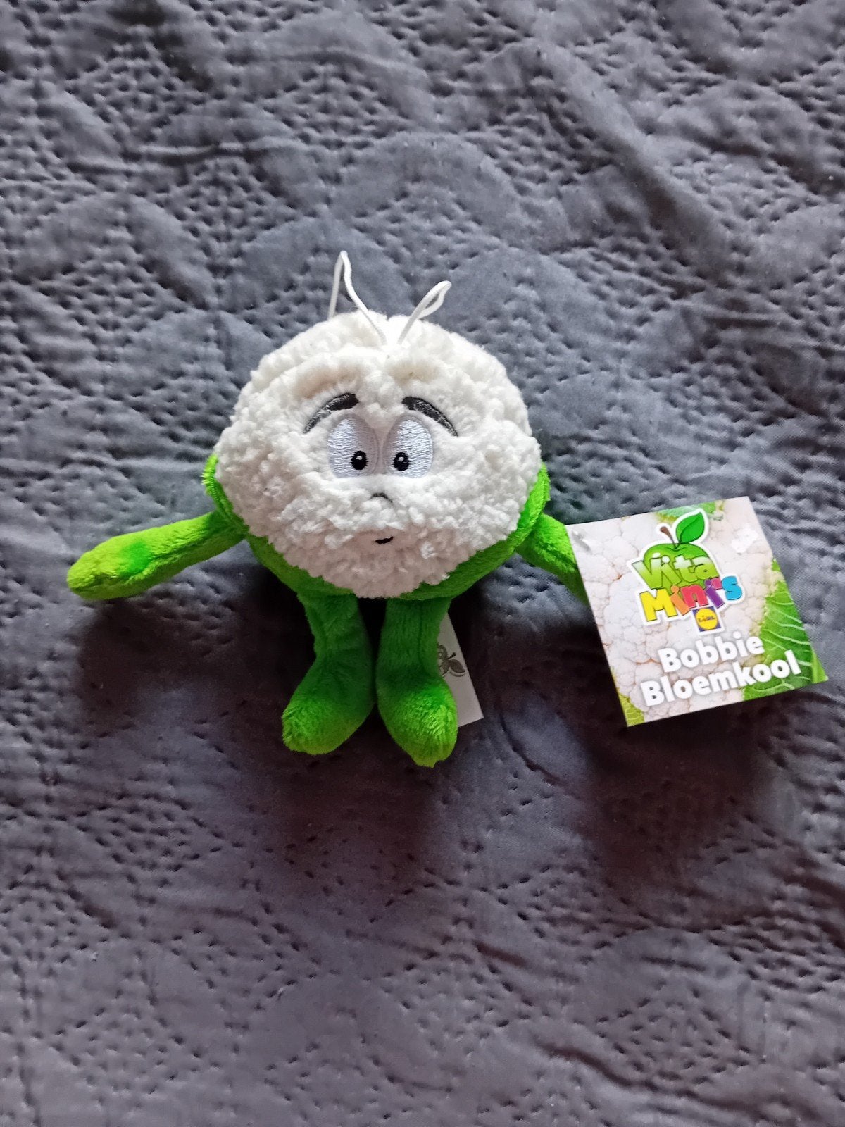 Lidl Vita Mini's Bobbie Bloemkool knuffel nieuw met kaartje, Ophalen of Verzenden, Nieuw, Overige typen, Lidl
